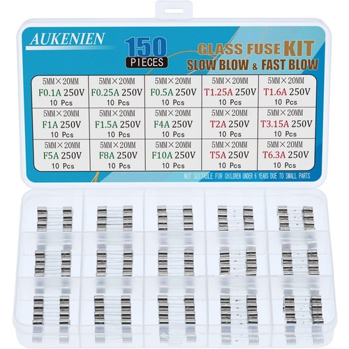 Glassicherung set 250v 5x20mm - set,