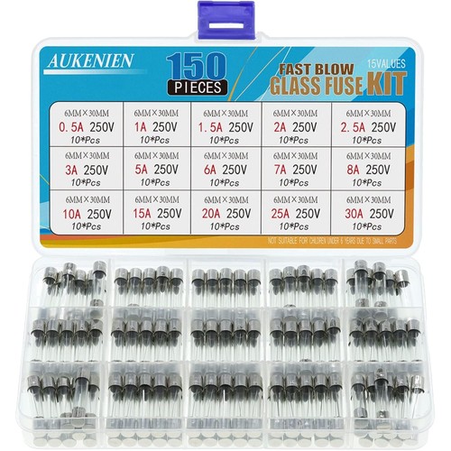 Glas sicherungen set 6x30mm - sicherungen,